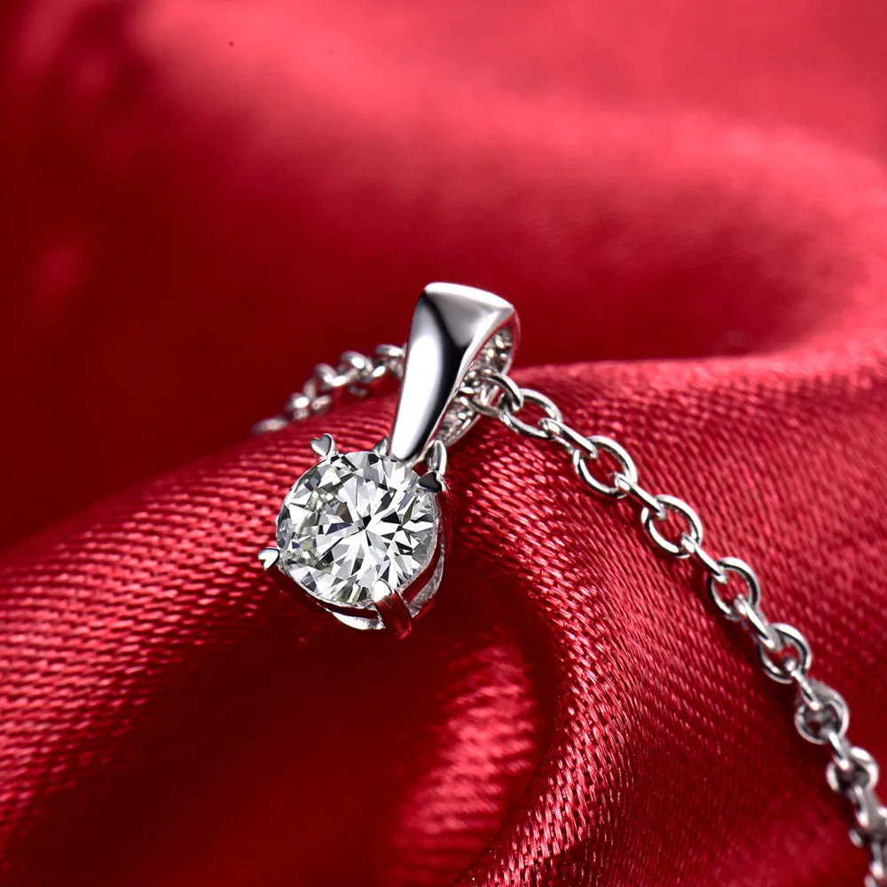 Loverjewelry, Бриллиантовая подвеска, ожерелье, 18 К, белое золото, очаровательные изысканные украшения для женщин, WP078