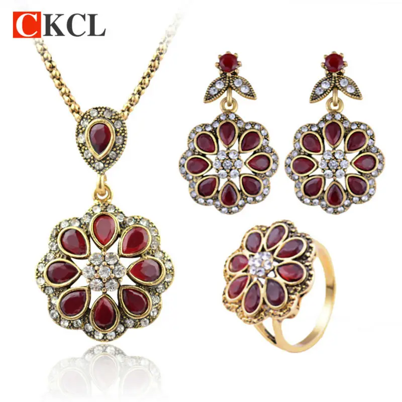 Женские Кристальные украшения из цветов наборы модная серьга винтажная