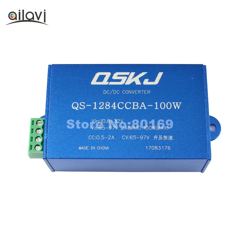 100 Вт блок питания Boost Module 12V24V до 72V84V зарядка аккумулятора электромобиля или