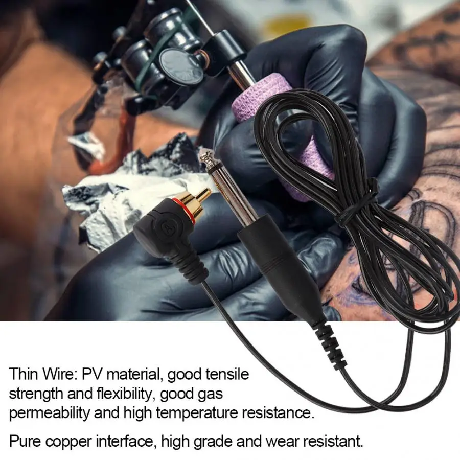 Машина для татуировки ультра-тонкая линия крючка RCA Интерфейс прочный правый