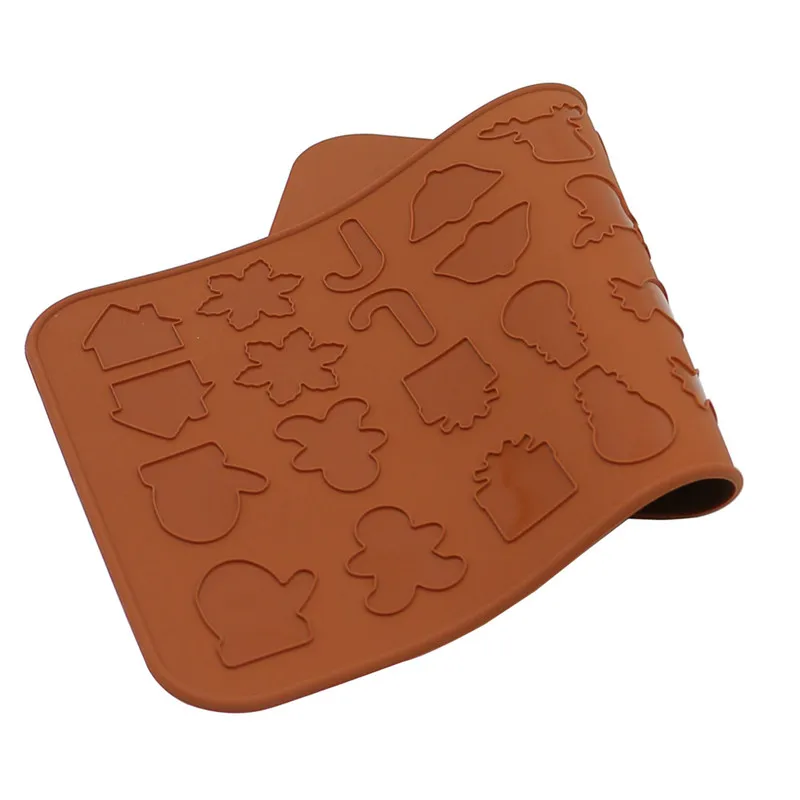 32 Holes Christmas Pattern Silicone Pad Oven Macaron Non-stick Baking Mat Pan Pastry Cake Tools | Дом и сад