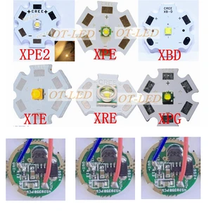 1 комплект, Cree XTE XT-E XPE XP-E XPG2 XBD XP-G2 XPE2 XB-D светильник + 3-3,7 V 3W 16mm  20mm 1 драйвер режима