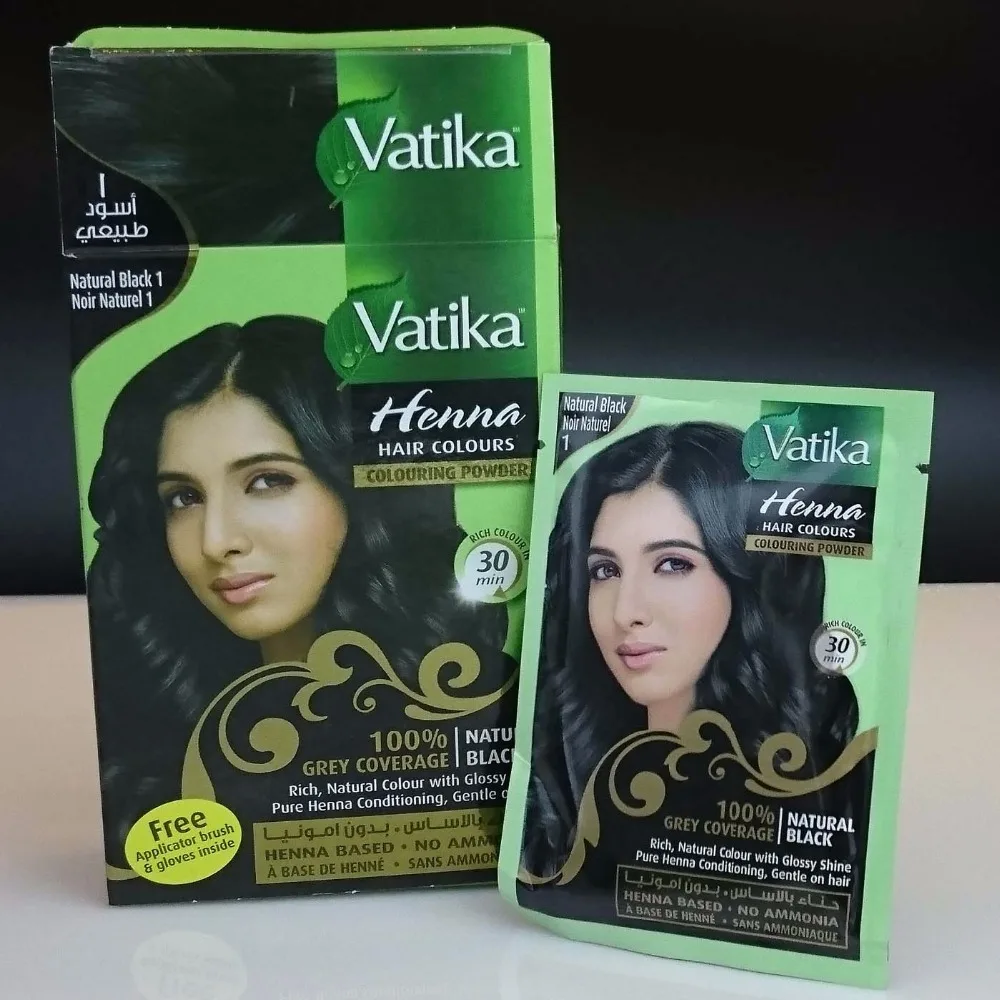 Модная Vatika Высококачественная чистая натуральная краска для волос хна Временная Краска для волос женский шампунь для бороды и бровей быстрая краска для ухода за волосами