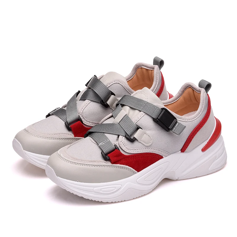 grey Siddons/ женские кроссовки на платформе, женская повседневная обувь белого цвета, женская обувь из вулканизации, дышащие женские кроссовки, Размеры 35-40 - Цвет: grey