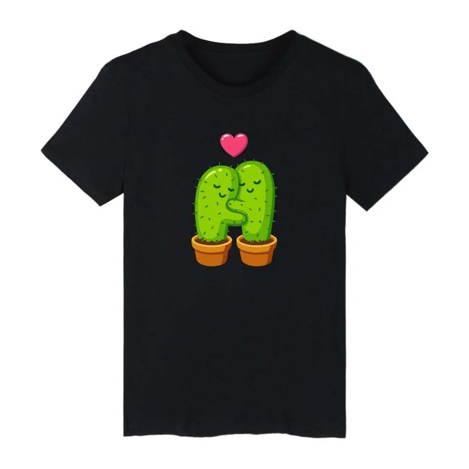 Летняя модная забавная футболка kawaii cactus s с принтом хип хоп парные Мужские