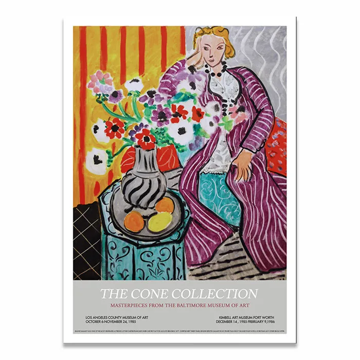 A Henri Matisse Модные Ретро плакаты и принты абстрактный портрет стены искусства холст картины для гостиной домашний декор - Цвет: A