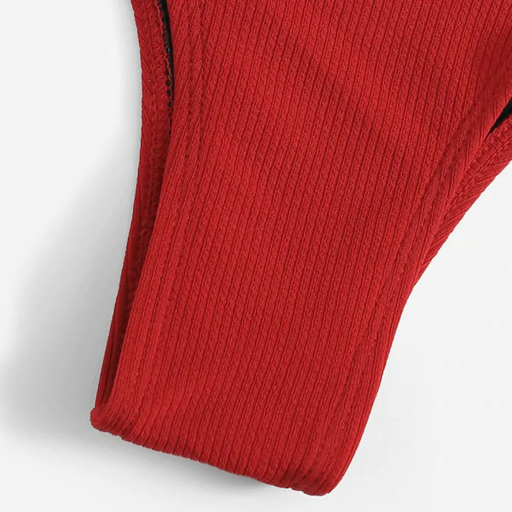 Женский сексуальный Одноцветный Танкини с открытой спиной и пуш ап пляжный купальник бикини лямкой на шее