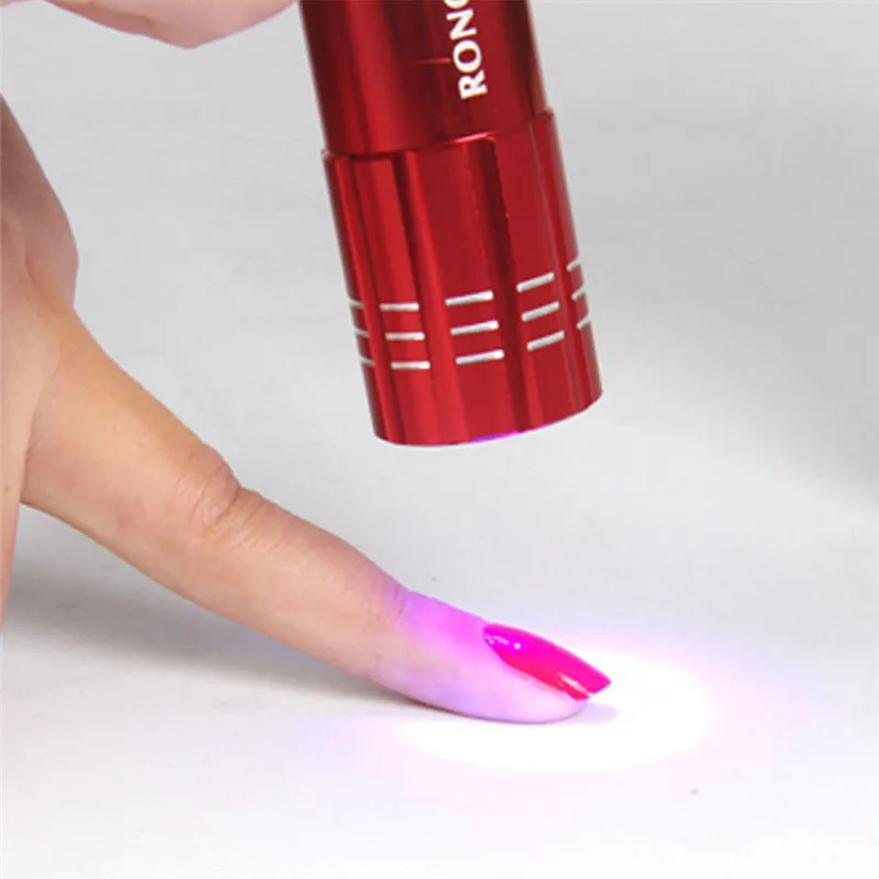 

Nail Dryer Mini LED Flashlight UV Lamp Portable For Nail Gel Fast Dryer Cure 4 Colors Choose Nail Gel Cure Manicure Tool