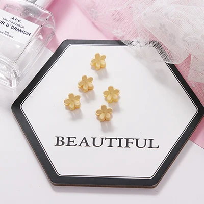 Yellow 5PCS 10 шт./лот милые разноцветные вишни для девочек маленькие когти для волос Принцесса Милая заколка для волос шпильки для волос повязка для волос Детские аксессуары для волос - Цвет: Yellow 5PCS