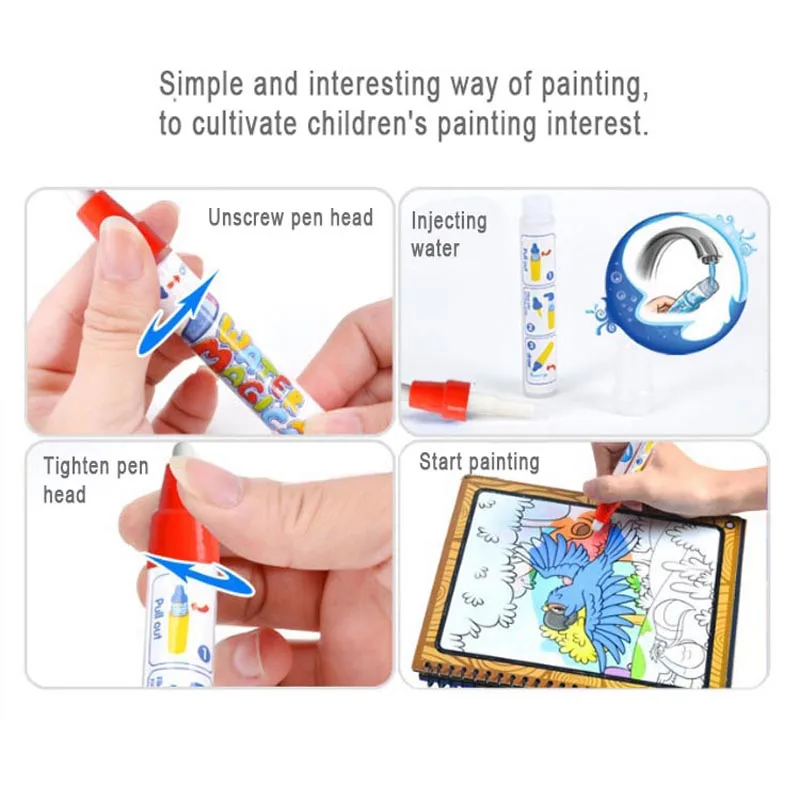 Альбом для рисования игрушек мультфильм учиться рисовать книга альбом воды