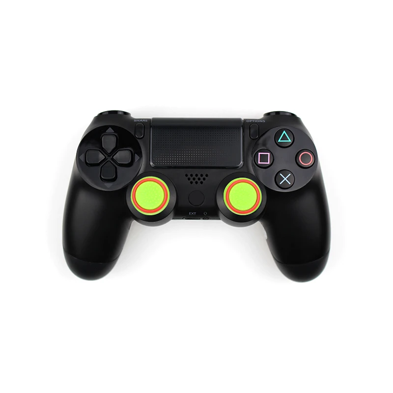 4 шт. Силиконовый Аналоговый колпачок для пальцев PS4 контроллеров многоцветные