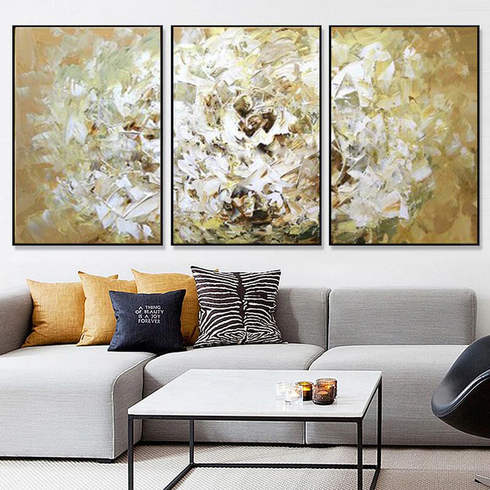 Декор для стен декоративная картина на холсте маслом золотой цветок современная