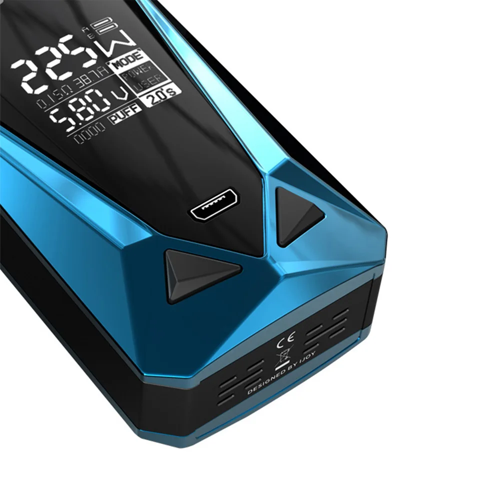 Оригинал IJOY Diamond mini mod 225 Вт Millisecond fire dual 18650 батареи fit сетка катушка алмаз детский