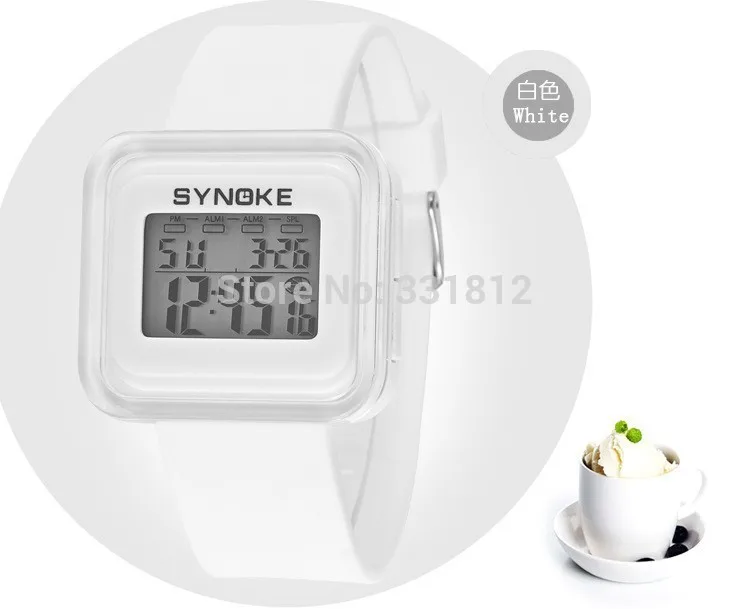 Synoke дети цифровые часы открытый спортивные будильник секундомер