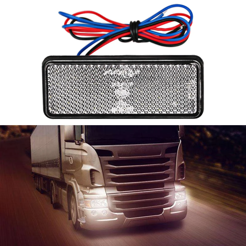 Urbanroad Универсальный красный 12v мотоцикл задний стоп-светильник грузовик боковой габаритный фонарь Светодиодный отражатель мотоцикл для грузовика, трейлера, машины