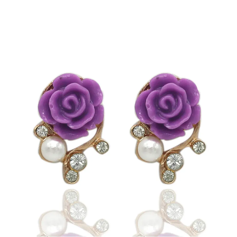 Женские серьги гвоздики в виде цветка ADOLPH модные аксессуары из смолы Ювелирное