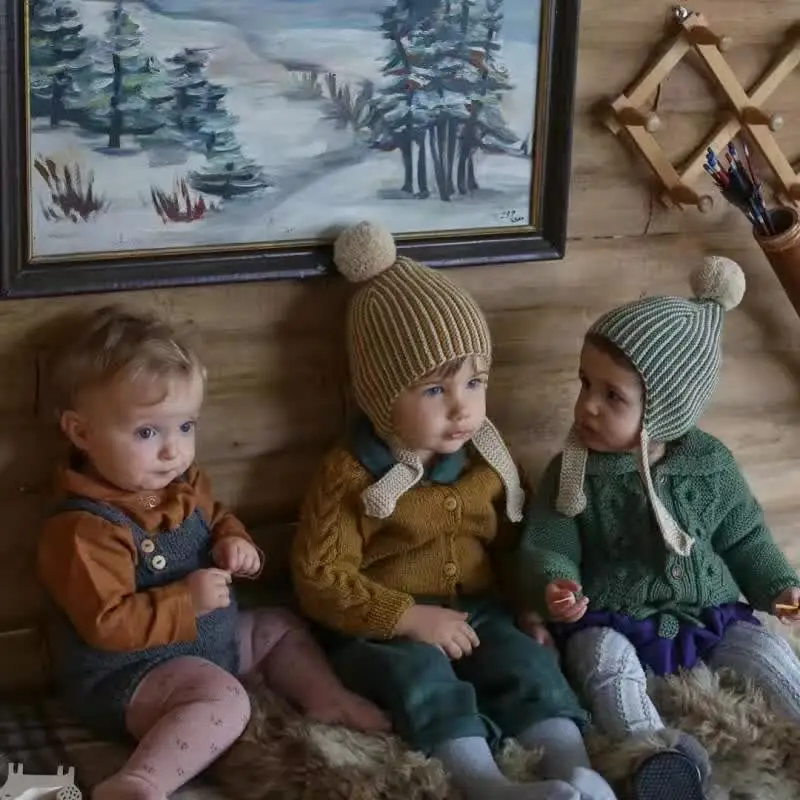 Bebes кукла трансфер до шапка зимние детские шапочки милые дети мальчик Кепки капот