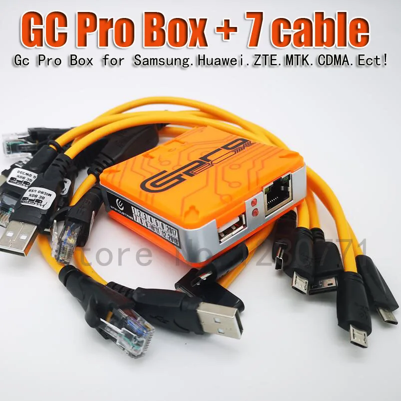 Новинка 2019 Verison GC Pro Box PRO BOX GcPro с 7 кабелями для Samsung ZTE Huawei MTK CDMA и т. Д. Бесплатная