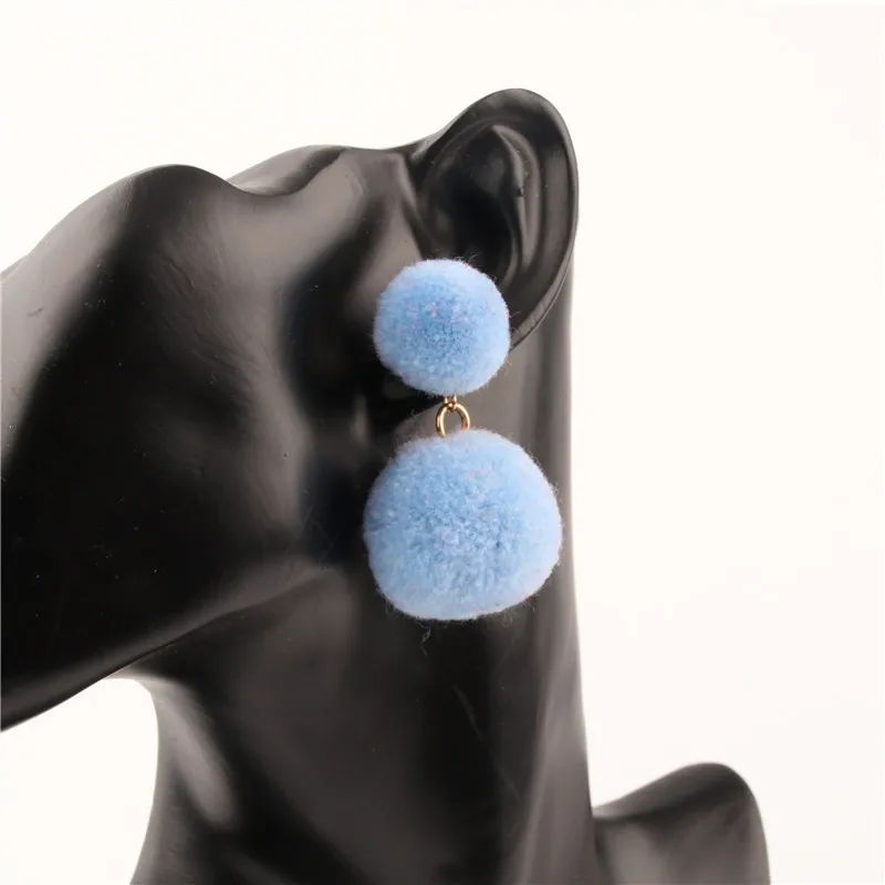1 пара маленькие и большие серьги с помпонами для женщин аксессуары Ювелирное