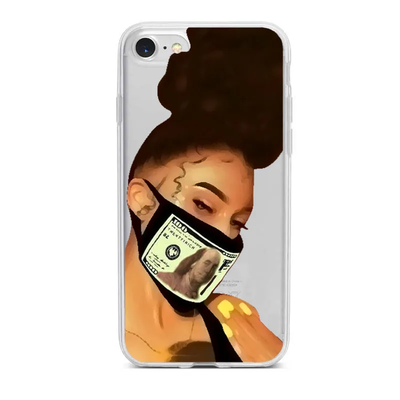 MAKE MONEY Not Friends Kash Black head Girl Fundas чехол для iPhone X XR XS Max 8 7 6s Plus Мягкий Прозрачный