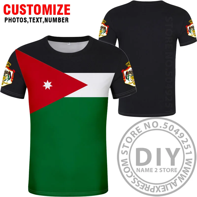 JORDAN футболка diy на заказ имя номер jor футболка Национальный флаг Страна Hashemite Королевство колледж печать фото jo одежда - Цвет: Style 3
