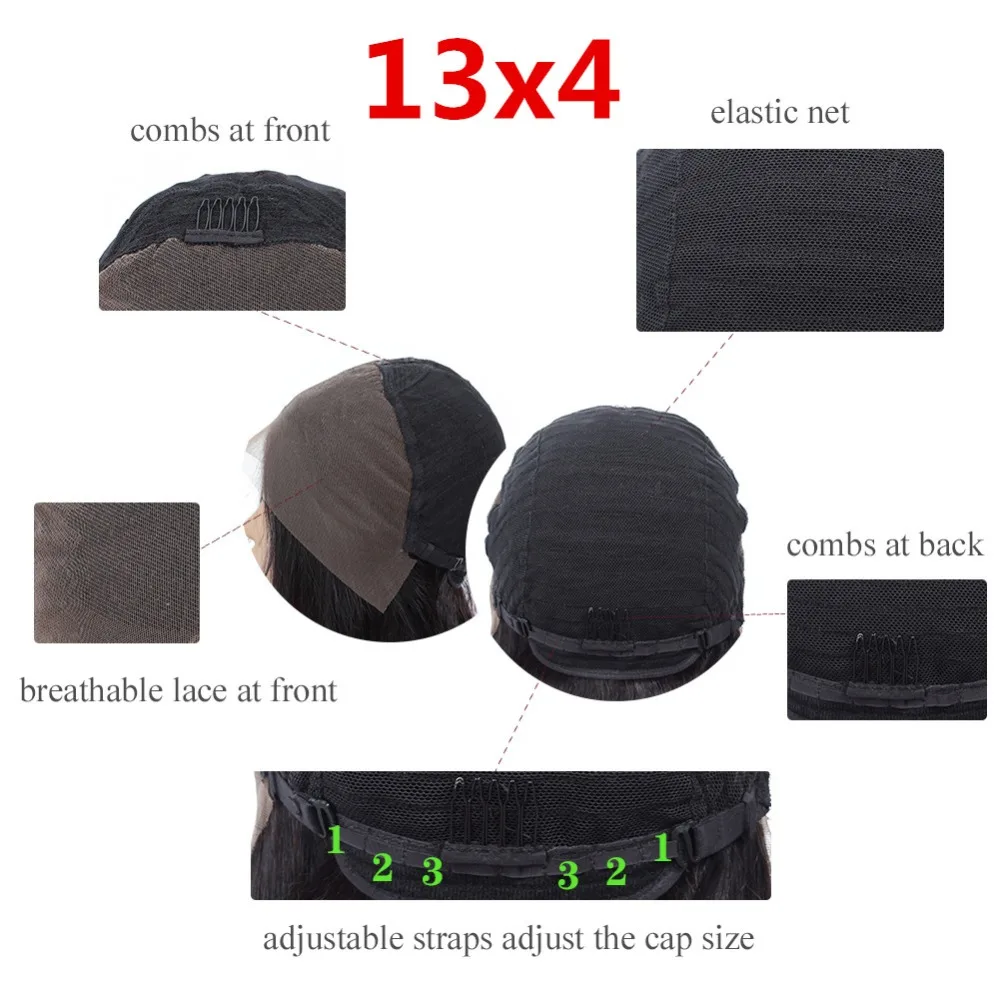 QLOVE волосы индийские Remy парик фронта шнурка с волосами младенца прямые