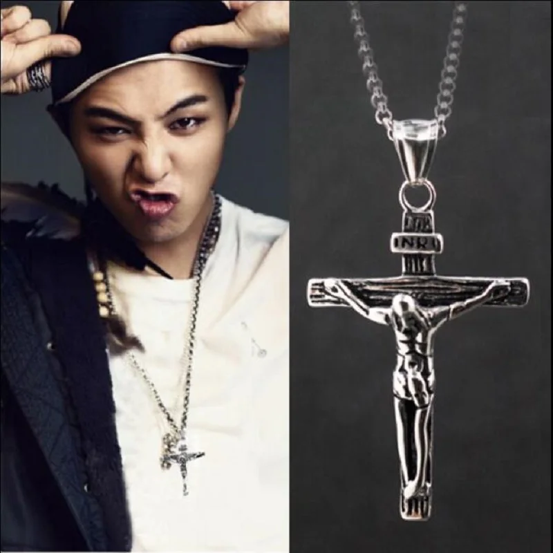 Иисуса титановая сталь колье с подвеской в виде креста ювелирное изделие цепь