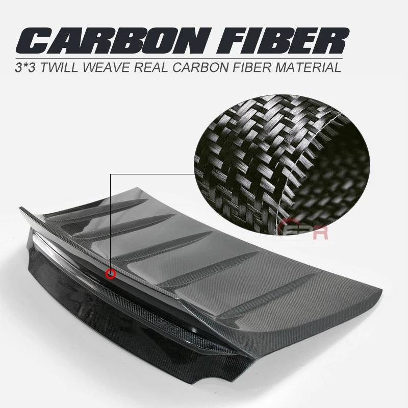 Автомобильные аксессуары TP стиль углеродное волокно задний багажник глянцевая