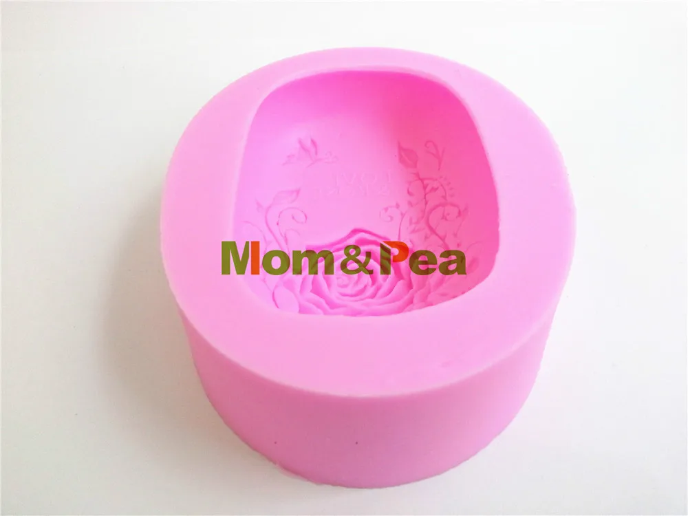 0341 бесплатная доставка силиконовая форма для мыла Mom & Pea Love Rose украшение торта 3D
