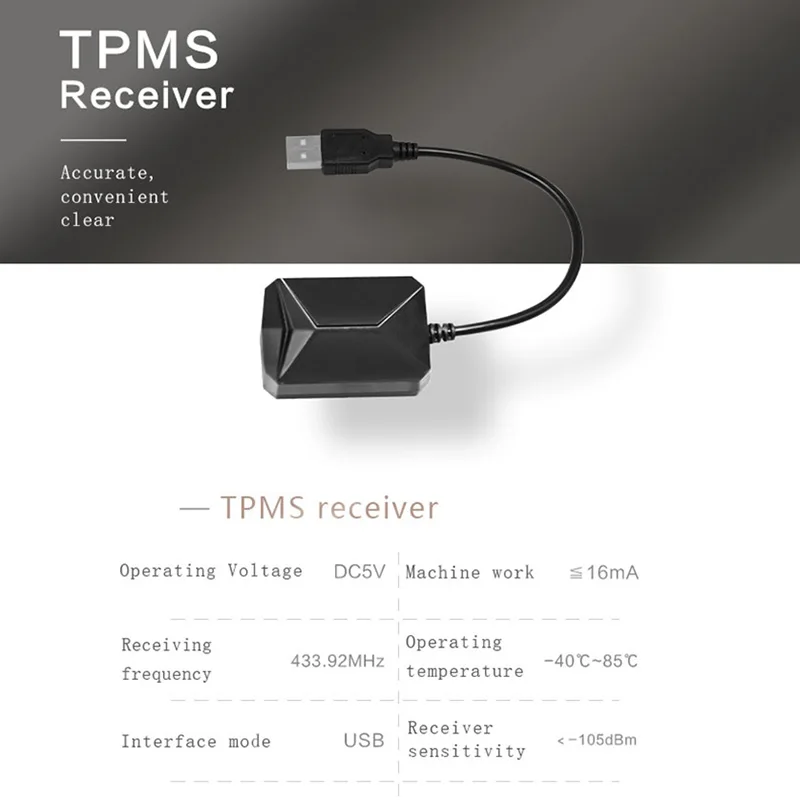 Новый автомобильный TPMS для Android USB система мониторинга давления в шинах