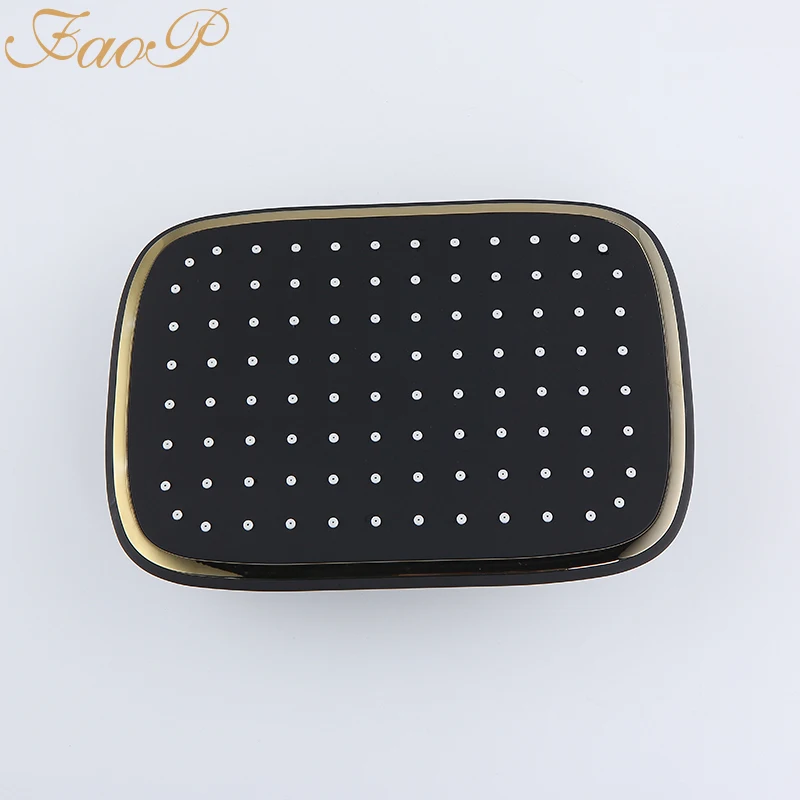 Душевая система FAOP черный смеситель для ванной комнаты Водопад набор душа