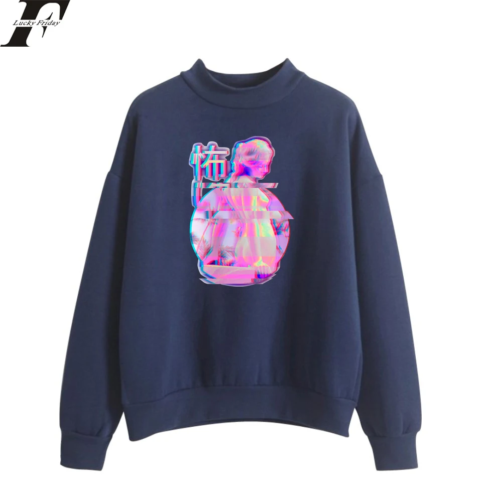 LUCKYFRIDAYF 2018 Vaporwave аниме для женщин/для мужчин толстовки Свободные Повседневное