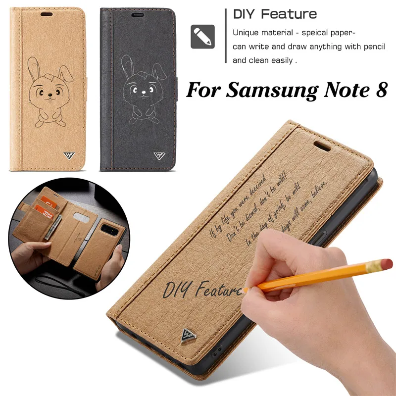 Кожаный чехол WHATIF для Samsung Galaxy Note 8 S8 Plus S7 Edge съемный флип с держателем карт iPhone X 6 6s