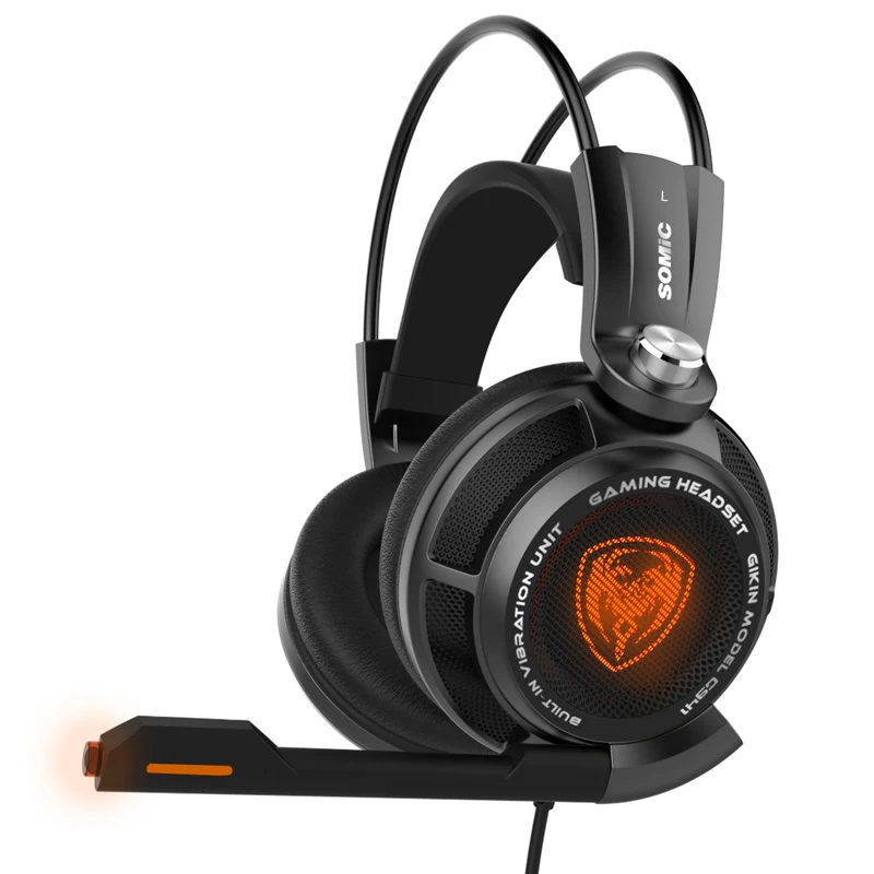 SOMiC G941 оригинальные наушники 7 1 Virtual Surround Sound оголовье Игровые с USB Вибрационный