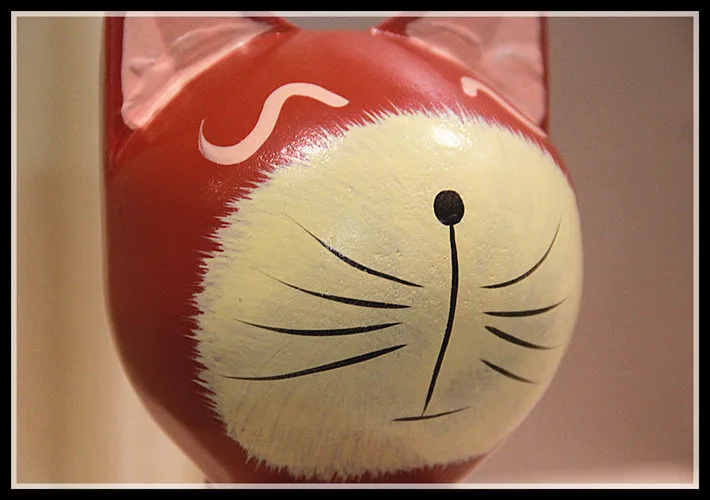 Декоративная фигурка кота скандинавские деревянные животные украшения 2