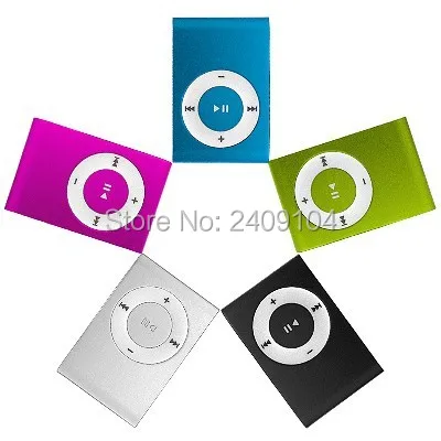 Мини mp3-плеер SZAICHGSI с зажимом недорогие цветные MP3-плееры наушниками USB-кабелем
