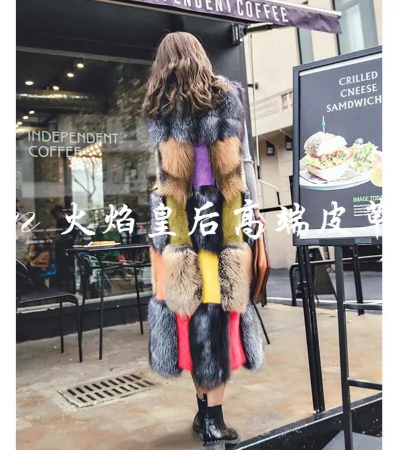 Новые женские шубы из натурального Лисьего меха куртки средней длины без рукавов