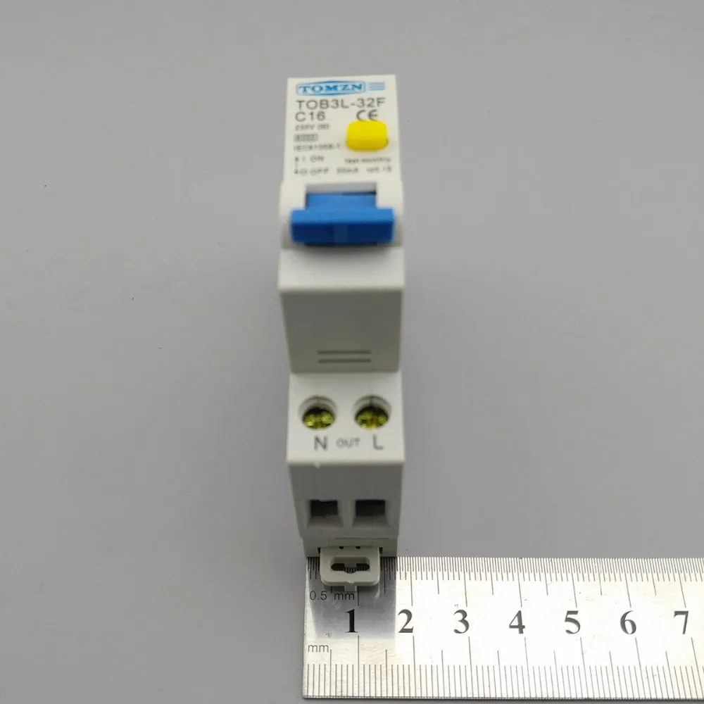 TOB3L-32F 18 ММ RCBO 16A 1 P+ N 6КА Остаточный ток выключателя с по сравнению с нынешним и предохранения от Утечки дифференциальный автомат, диф автомат, дифавтомат, УЗО