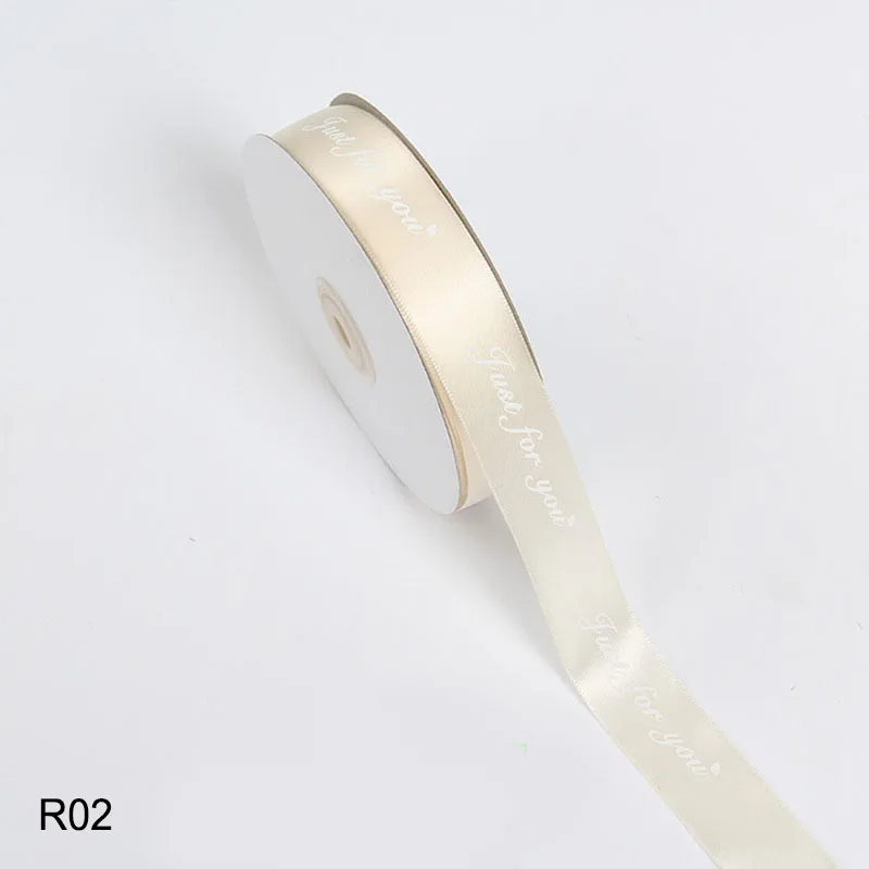 R02 5 м шелковая атласная лента " ленты в рулоне, вечерние, для дома, свадебные украшения, праздничный подарок, подарок, мишка, упаковка, сделай сам, материал - Цвет: R02