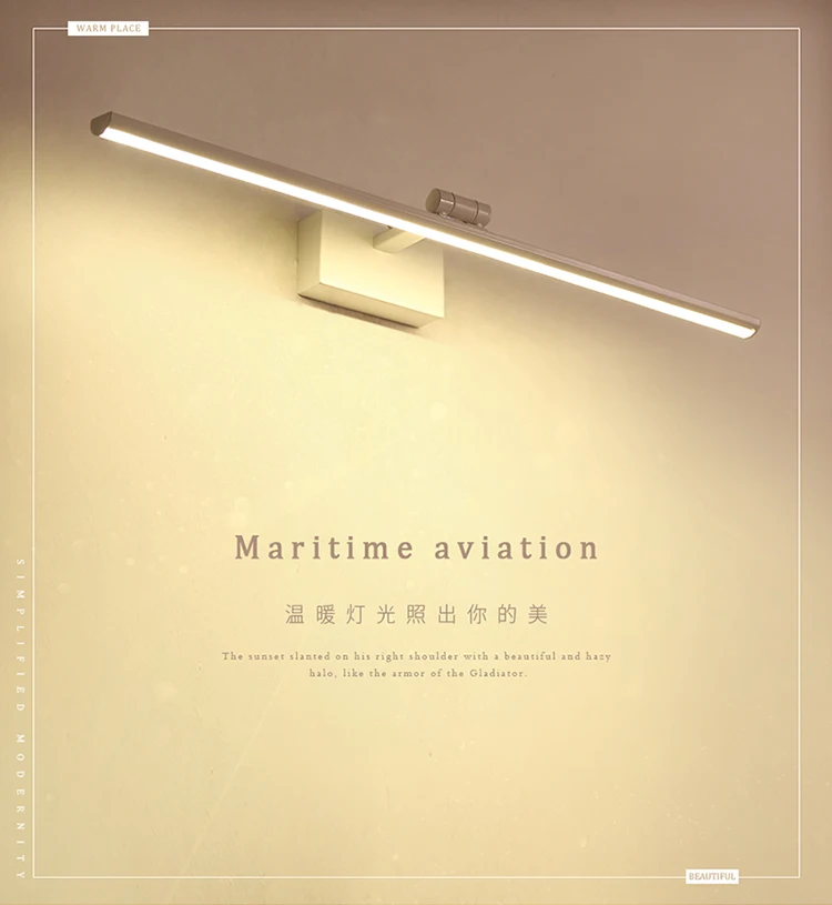 Светодиодные зеркальные фары простая ванная комната туалет лампа шкафа с