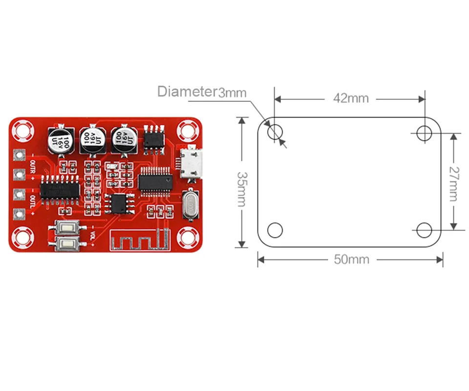 AIYIMA 5 Вт* 2 Bluetooth усилитель аудио Плата стерео Bluetooth декодер 4,2 приемник без потерь ЦАП DIY модифицированный беспроводной динамик
