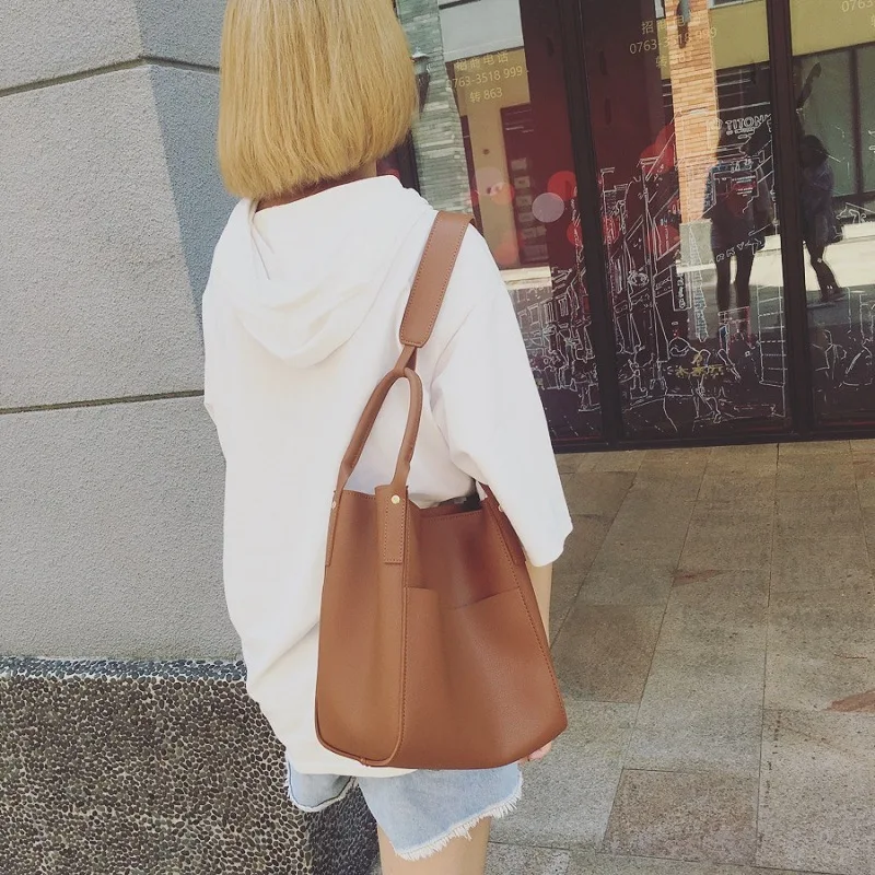 Повседневные Простые Женские сумки высокого качества из искусственной кожи