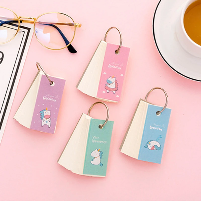 Корейский милый единорог свободный лист блокнот винтажный кавайный учебная