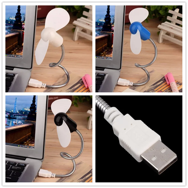 1 шт. 6 видов цветов гибкий мини USB Охлаждающий вентилятор кулер для ноутбука