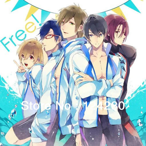 Повседневный бесплатно! Костюм для косплея плавательного клуба Iwatobi спортивная