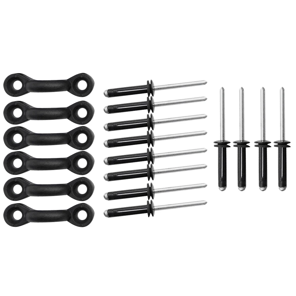 Каяки каяки 6 шт. нейлоновые накладки глаза с 12 штуками трехскладные алюминиевые