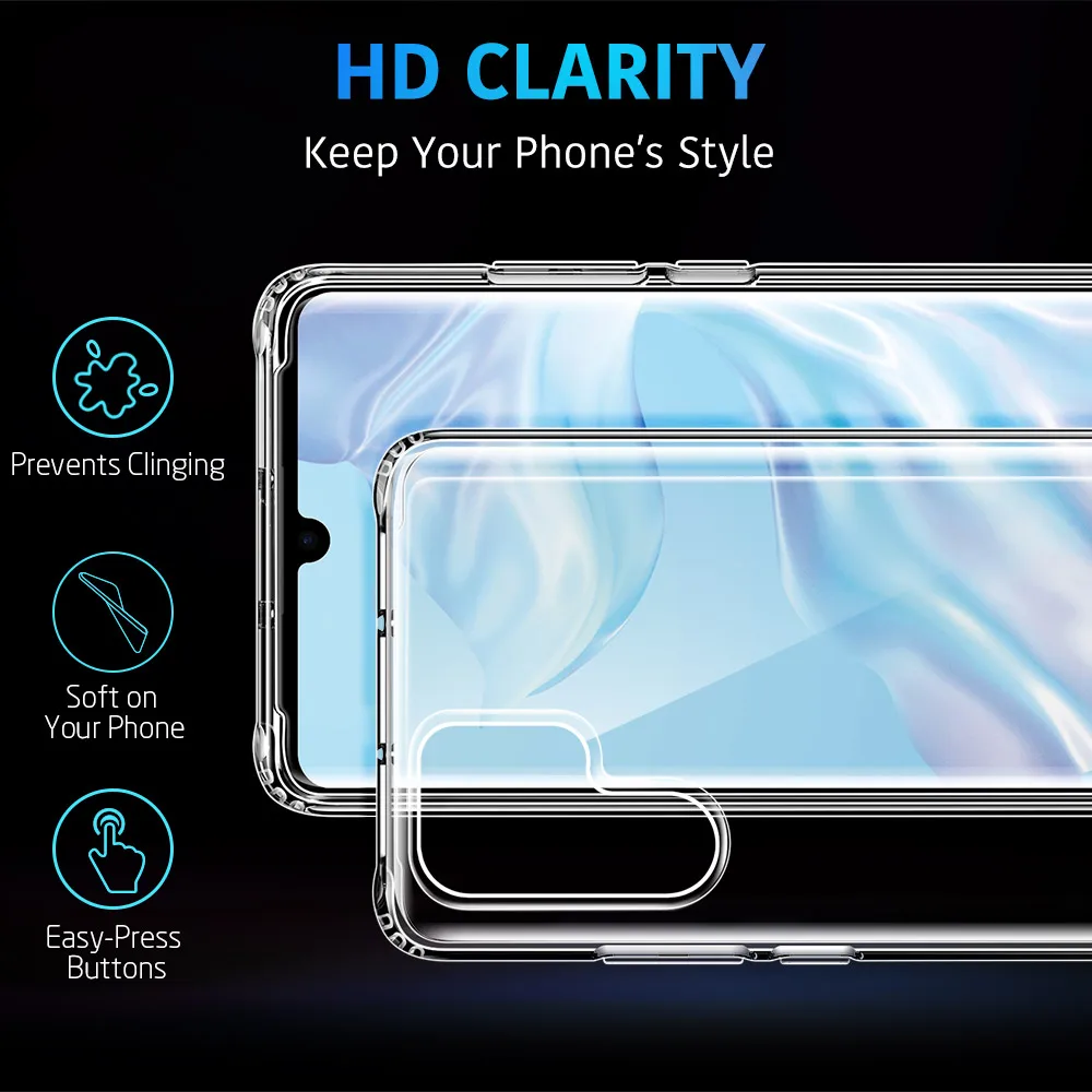 Мягкий чехол ESR из ТПУ для huawei P30 P30 Pro, Ультратонкий Прозрачный чехол-Бампер для huawei P30 P30 Pro, чехол