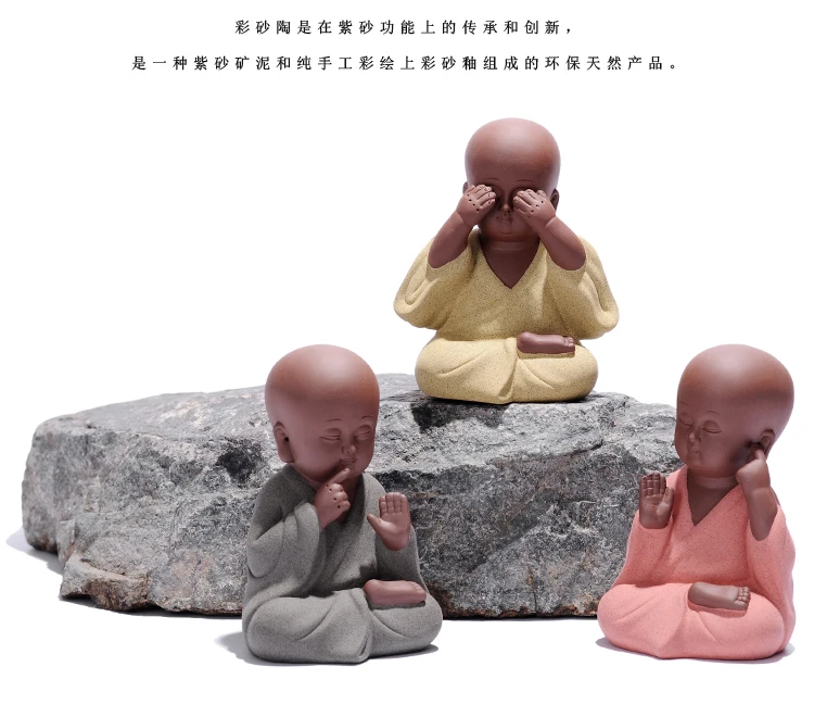 

2020 BEST business ART birthday present-HOME Office "CHAN " Buddha Art culture porcelain pottery Handmade sentiment art statue
