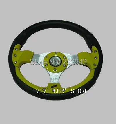 Универсальный Автомобильный руль для автогонок с полиуретановым кожаным