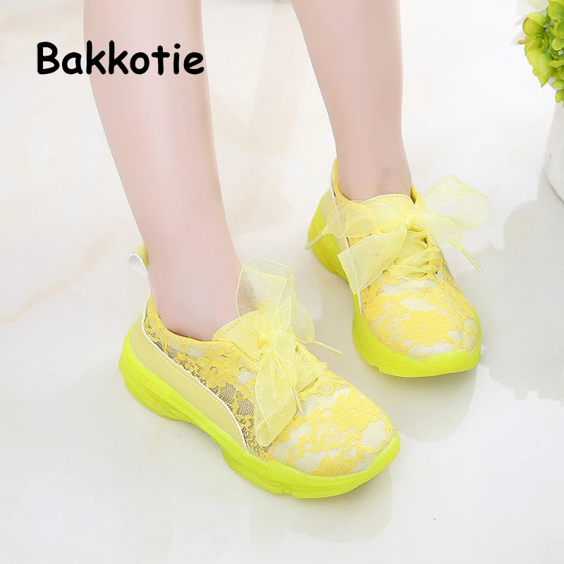 Bakkotie 2018 детей Pu кожаные принцессы со шнуровкой тапки детские модные спортивная